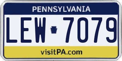 PA license plate LEW7079