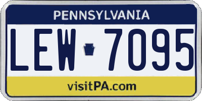 PA license plate LEW7095