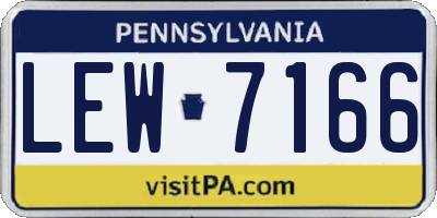 PA license plate LEW7166