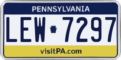 PA license plate LEW7297