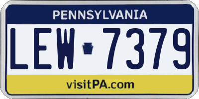PA license plate LEW7379