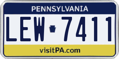 PA license plate LEW7411