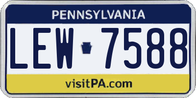PA license plate LEW7588