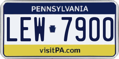 PA license plate LEW7900