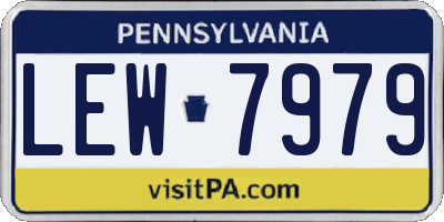 PA license plate LEW7979