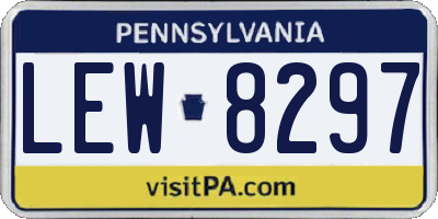 PA license plate LEW8297