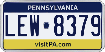 PA license plate LEW8379