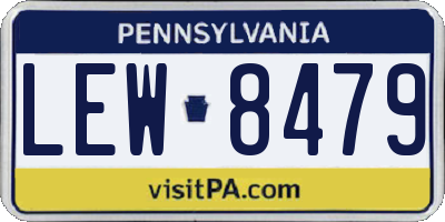 PA license plate LEW8479