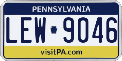 PA license plate LEW9046