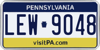 PA license plate LEW9048