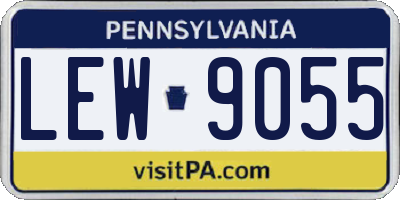 PA license plate LEW9055