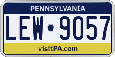 PA license plate LEW9057