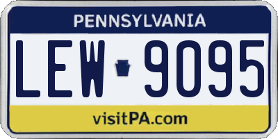PA license plate LEW9095