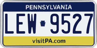 PA license plate LEW9527