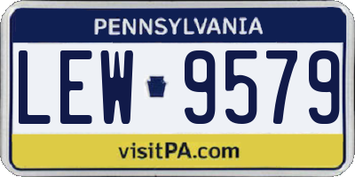 PA license plate LEW9579
