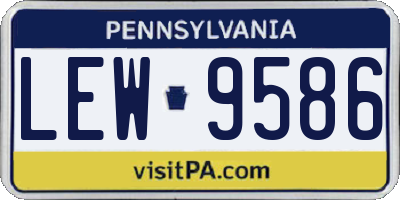 PA license plate LEW9586