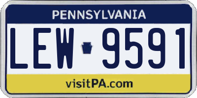 PA license plate LEW9591
