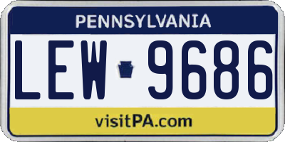 PA license plate LEW9686