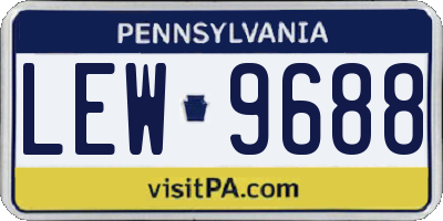 PA license plate LEW9688