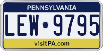 PA license plate LEW9795