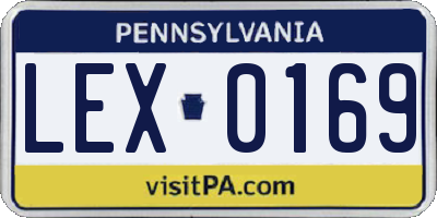 PA license plate LEX0169