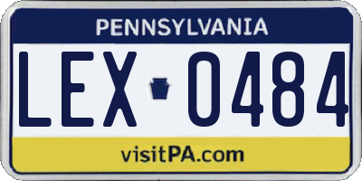 PA license plate LEX0484