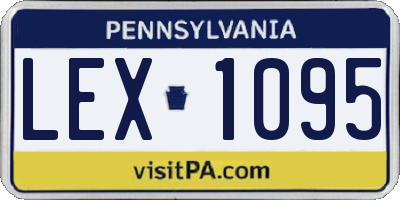 PA license plate LEX1095