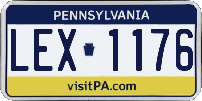 PA license plate LEX1176