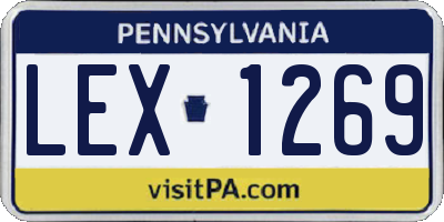 PA license plate LEX1269