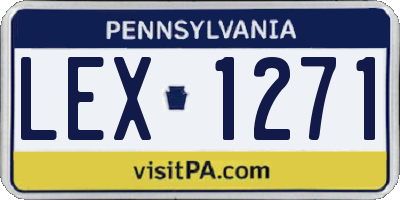 PA license plate LEX1271