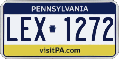 PA license plate LEX1272