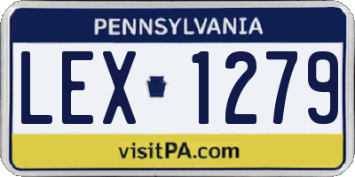 PA license plate LEX1279