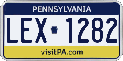 PA license plate LEX1282