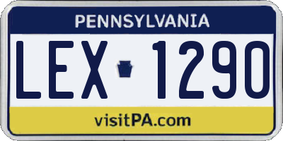 PA license plate LEX1290