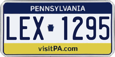PA license plate LEX1295