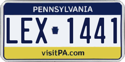 PA license plate LEX1441