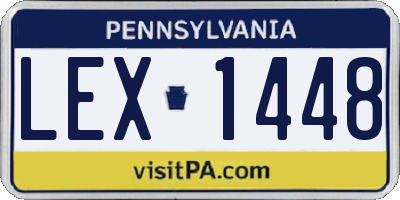 PA license plate LEX1448