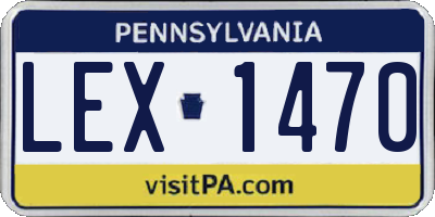 PA license plate LEX1470