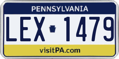 PA license plate LEX1479