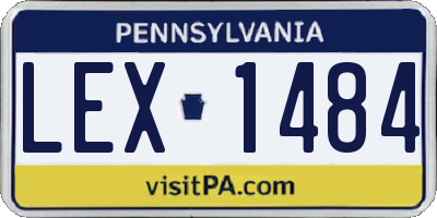 PA license plate LEX1484