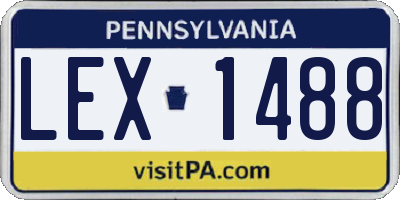PA license plate LEX1488