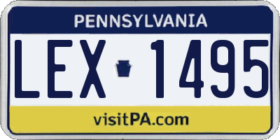 PA license plate LEX1495