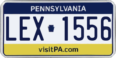 PA license plate LEX1556