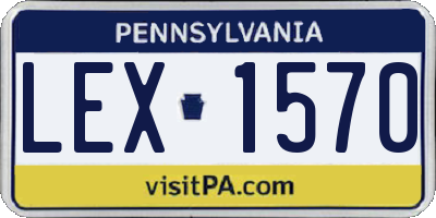 PA license plate LEX1570