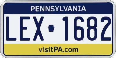 PA license plate LEX1682