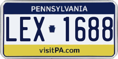 PA license plate LEX1688