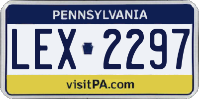 PA license plate LEX2297