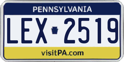 PA license plate LEX2519