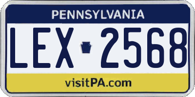PA license plate LEX2568