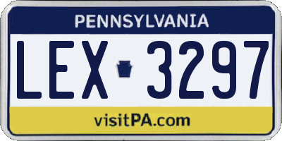 PA license plate LEX3297